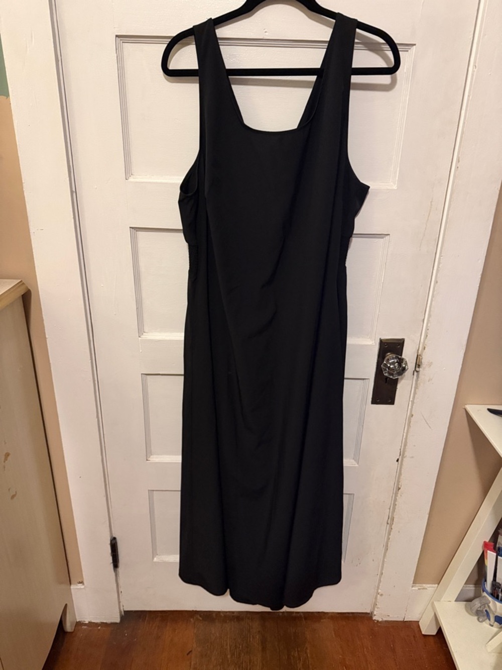 torrid Black Sleeveless Midi Scoop Neck Dress